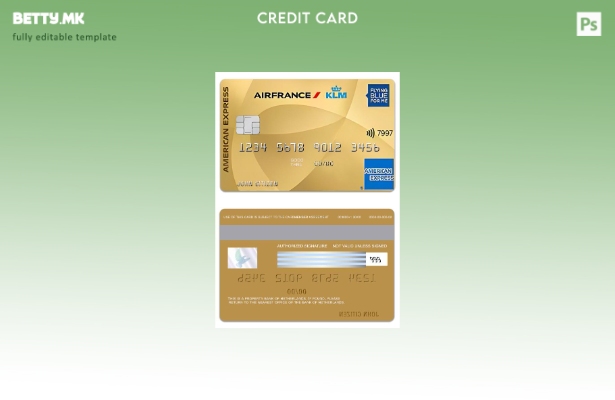 Модерен стил Холандска банка на Холандија, шаблон American Express Flying Blue G